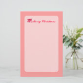 赤いクリスマスホリーリーフ 便箋 (スタンド正面)