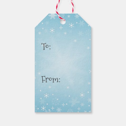 赤いクリスマスボウ姿の奇妙な子猫 ギフトタグ (裏面)