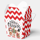 赤いクリスマスボックス フェイバーボックス (オープン)