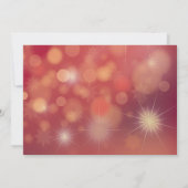 赤いクリスマスボールのぼけ株式会社 招待状 (裏面)