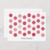 赤いクリスマスボールはがき シーズンポストカード (正面/裏面)