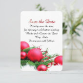 赤いクリスマスボール日付を保存 セーブザデート (スタンド正面)