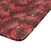 赤いクリスマスボール カッティングボード (角)