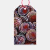 赤いクリスマスボール ギフトタグ (正面)