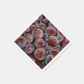 赤いクリスマスボール スタンダードカクテルナプキン (角)