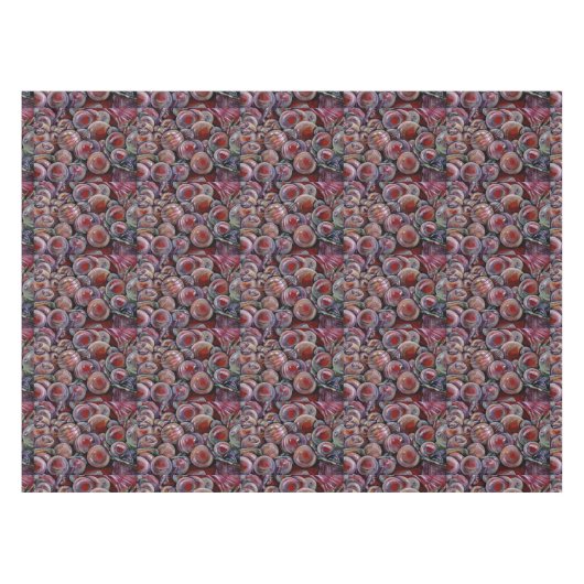 赤いクリスマスボール テーブルクロス (正面(横))