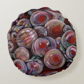 赤いクリスマスボール ラウンドクッション (裏面)