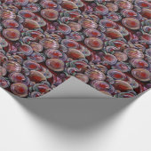 赤いクリスマスボール ラッピングペーパー (角)