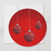 赤いクリスマスボール 招待状 (裏面)