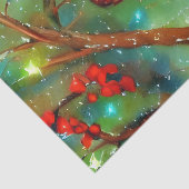 赤いクリスマスボー白熱［赤熱］光を放つブル 薄葉紙 (詳細)