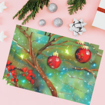 赤いクリスマスボー白熱［赤熱］光を放つブル