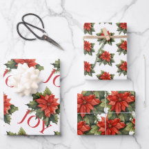 赤いクリスマスポインセチア模様のコーディネート