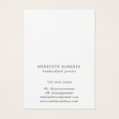 赤いクリスマスポインセティアスのイヤリングディスプレイカード (裏面)