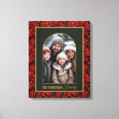 赤いクリスマスポインセティカスタムア写真 キャンバスプリント (正面)