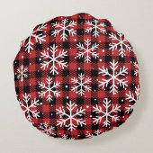 赤いクリスマスラウンドピロー ラウンドクッション (裏面)