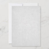 赤いクリスマスリボンと銀のテープル 招待状 (裏面)