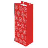 赤いクリスマスワイン抱き枕まで開かない ワインギフトバッグ (裏面アングル)