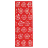 赤いクリスマスワイン抱き枕まで開かない ワインギフトバッグ (裏面)