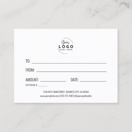 赤いクリスマス休暇のビジネスギフト証明書 名刺 (裏面)