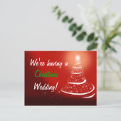 赤いクリスマス日付はがきを保存 シーズンポストカード (スタンド正面)