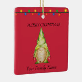 赤いクリスマス格言 セラミックオーナメント (右)
