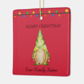 赤いクリスマス格言 セラミックオーナメント (左)