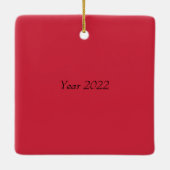 赤いクリスマス格言 セラミックオーナメント (裏面)