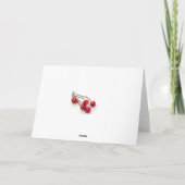 赤いクリスマス鐘の休日カード シーズンカード (裏面)