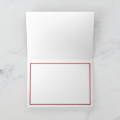 赤いクリスマス鐘の休日カード シーズンカード (内部)