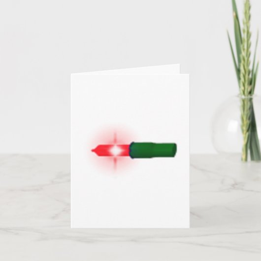 赤いクリスマス電球 シーズンカード (正面)