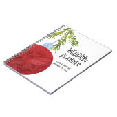 赤いクリスマス飾り、ウェディングプランナー ノートブック (左側)