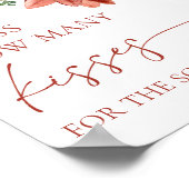 赤いクリスマス キスの数を当てて! ブライダルサイン ポスター (角)