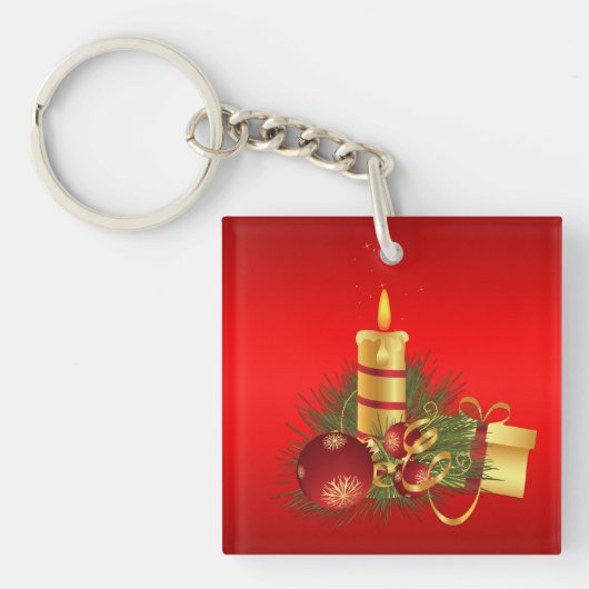 赤いクリスマス キーホルダー (正面)