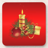 赤いクリスマス コースター (正面)