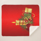 赤いクリスマス シェルパブランケット (正面(横))