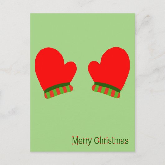 赤いクリスマス シーズンポストカード (正面)