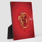 赤いクリスマス ジングルベル 持って 幸せな素敵な１日を フォトプラーク (側面)