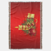 赤いクリスマス スローブランケット (正面縦)