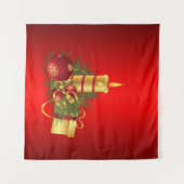 赤いクリスマス タペストリー (正面(横))