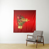 赤いクリスマス タペストリー (インサイチュ(横))