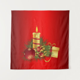 赤いクリスマス タペストリー