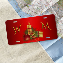 赤いクリスマス ナンバープレート