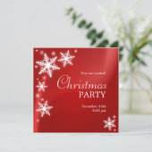 赤いクリスマス+パーティーの招待状 招待状 (スタンド正面)