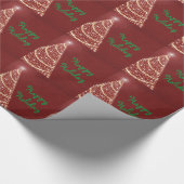 赤いクリスマス ラッピングペーパー (角)