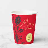 赤いクリスマス 紙コップ (裏面)