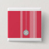 赤いクリスマス 缶バッジ (正面)