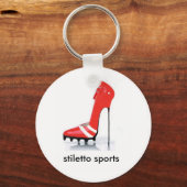赤いクリートstileto、スティレット・スポーツ キーホルダー (正面)