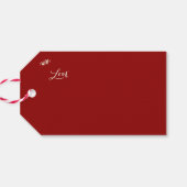 赤いクリーム弓クリスマス ギフトタグ (裏面横)