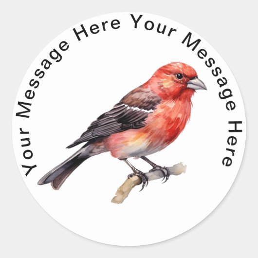 赤いクロスビルのシール ラウンドシール (正面)