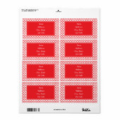 赤いクローバーパターン ラベル (フルシート)